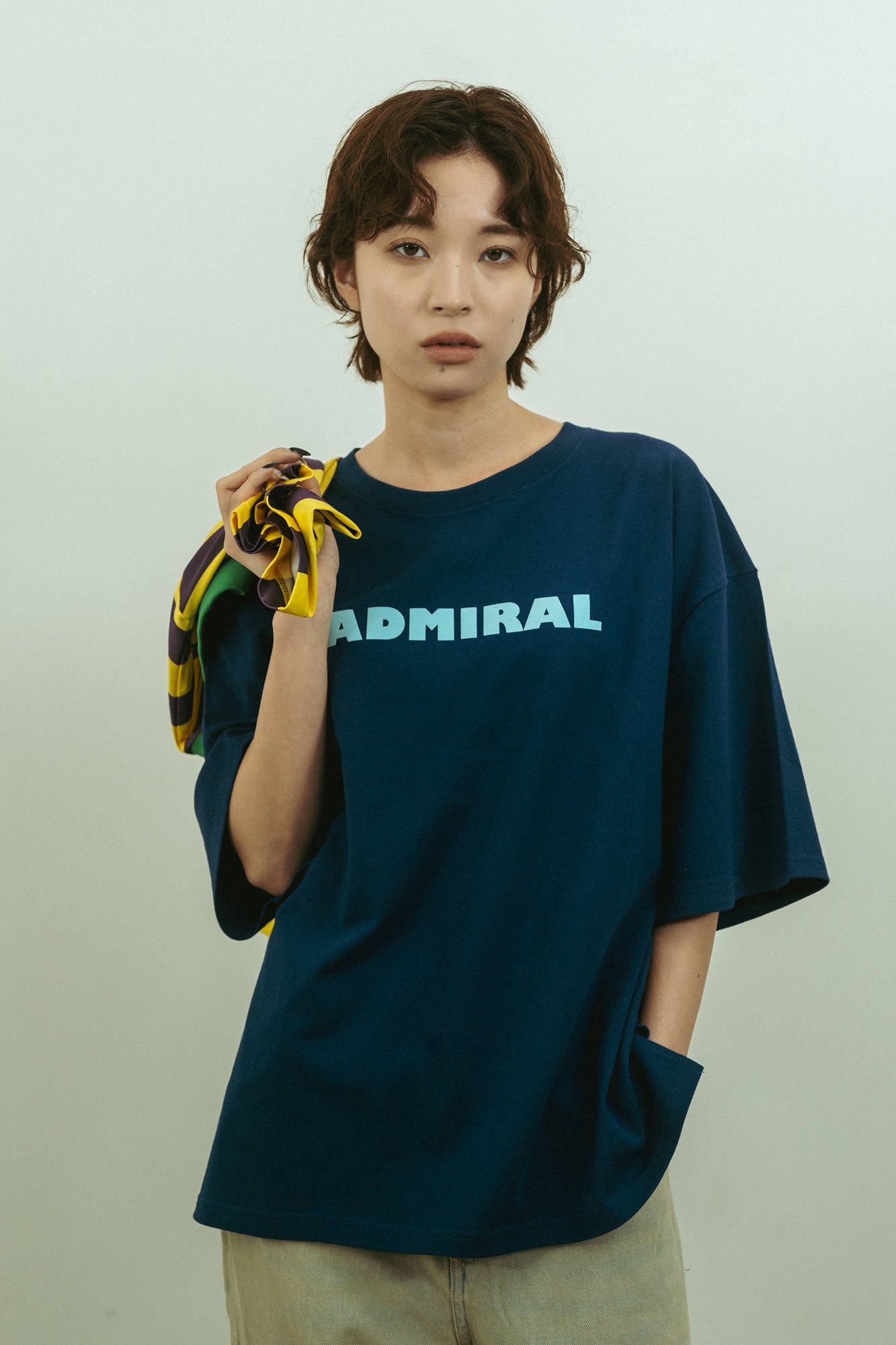 MENS  スリット入ビックTシャツ　ANMA509
