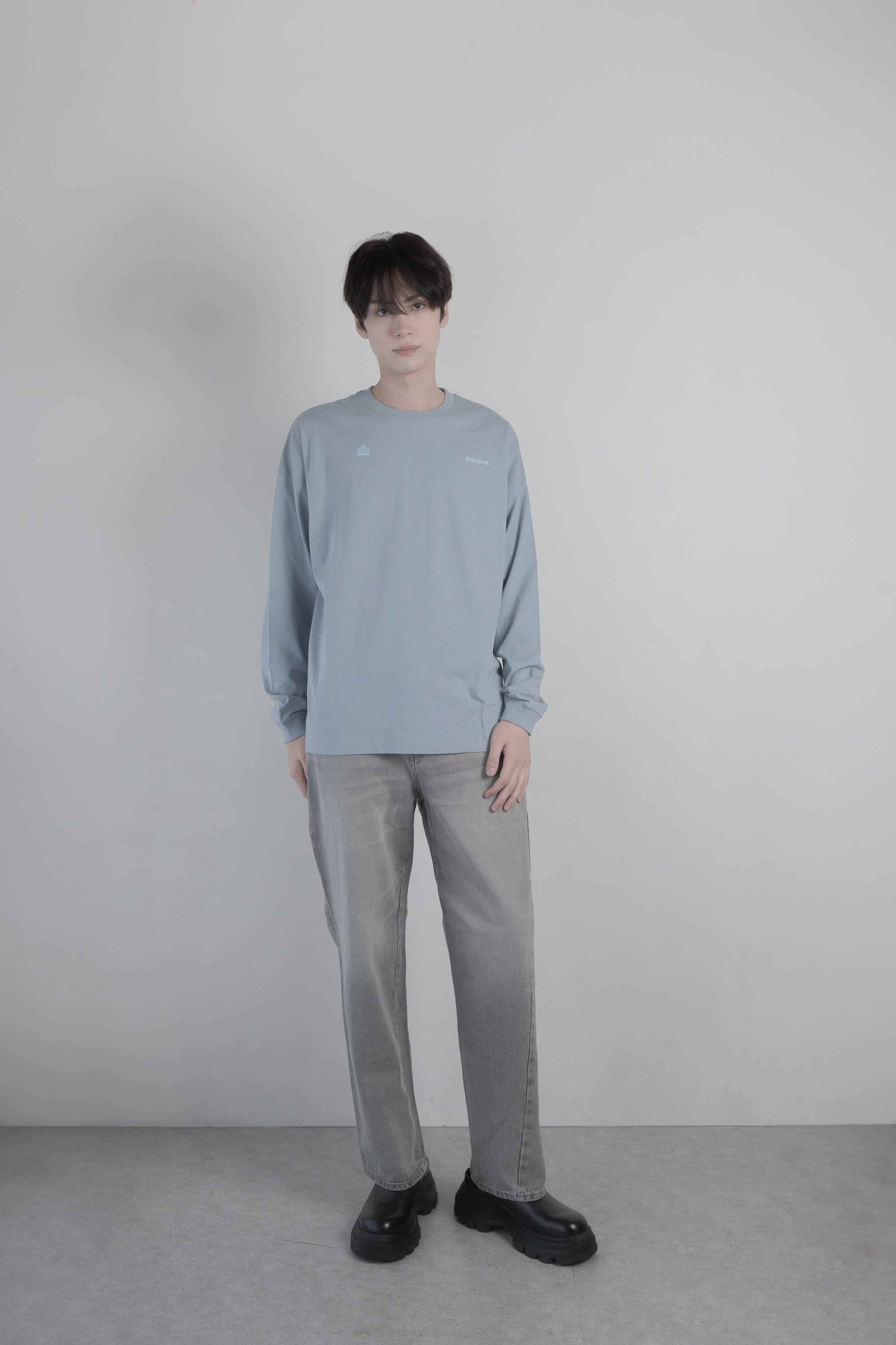 MEN Big silhouette L/S T-shirt ANMA404
